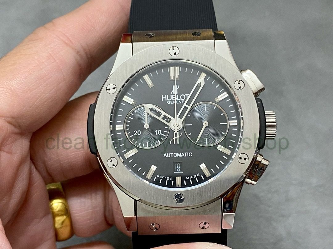 HB Factory Hublot Classic Fusion Chronograph 521.NX.1170.RX 45mm Titanium Rubber Strap Black Dial 1 af1e0894 7156 4159 932f 0a258059876f Clean Factory Watch