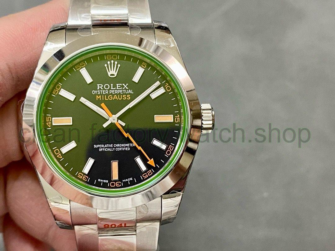 GM Factory Rolex Milgauss 116400GV 40mm Full 904L Black Dial 1 b053da2c be0f 498a ae2a e8c5635f4a03 Clean Factory Watch