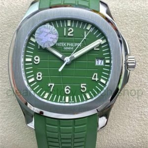 ZF Factory Patek Philippe Aquanaut 5168G-010 42.2mm Steel Green Rubber Strap Arabic Numerals Green Dial 4 b09289a7 5ec8 41f2 b62f ff10d79372b3 Clean Factory Watch