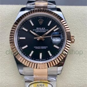 ARF Factory Rolex Datejust 41 126331 41mm Half Rose Gold Black Dial 6 b20df67d 3aca 43bf 91fb 1c8acb1e32aa Clean Factory Watch