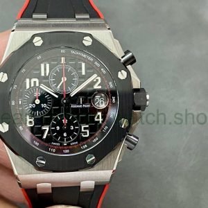 APF Factory Audemars Piguet Royal Oak Offshore Chronograph 26470SO.OO.A002CA.01 42mm Steel Rubber Strap Arabic Numerals Black Dial 12 b2e37536 1407 4d08 a404 e89c5b3cab26 Clean Factory Watch
