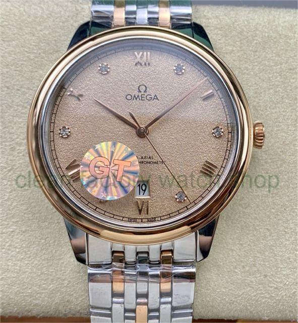 GT Factory Omega De Ville Prestige 434.20.40.20.59.001 40mm Half Rose Gold Steel,Rose Gold Diamond Point&Roman Number Champagne Dial 1 bc047dbd f902 49a9 a743 13993bbdb129 Clean Factory Watch