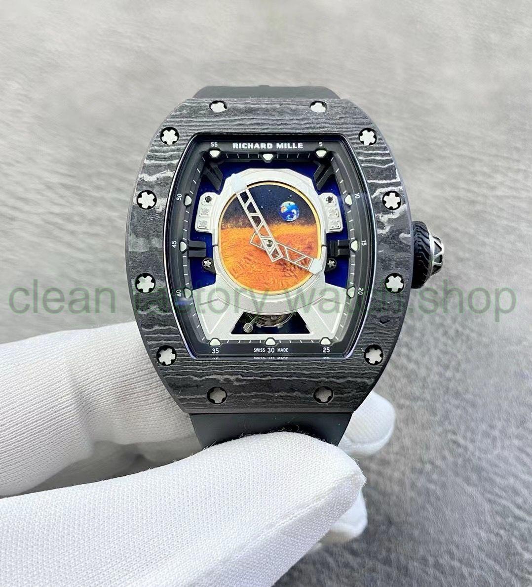 YS Factory Richard Mille RM 052 43mm Carbon Fiber Black Rubber Strap Skeletonized Dial 1 bcf377ed 232a 477b 8975 c0b153694d2e Clean Factory Watch