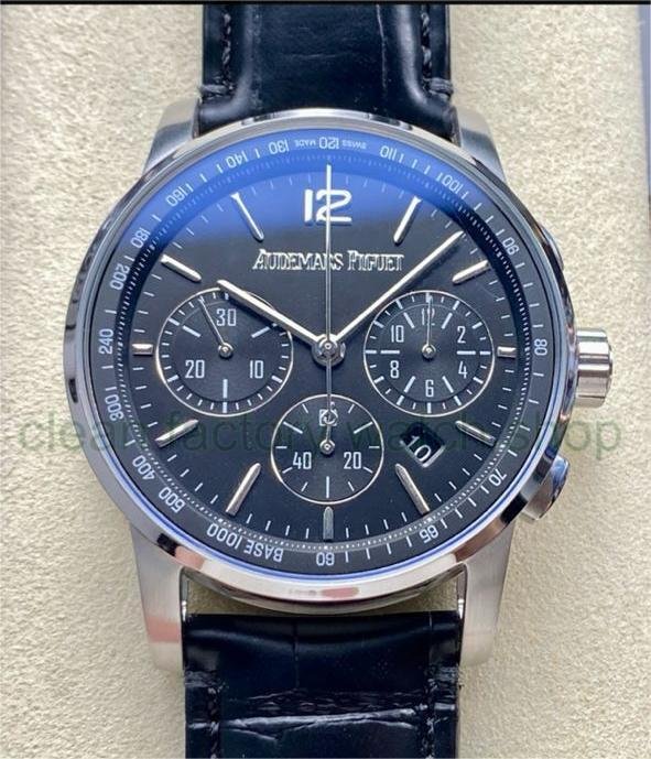 OMF Factory Audemars Piguet Code 11.59 26393BC.OO.A002CR.01 41mm Steel Leather Strap Black Dial 1 bd3fd3cb 7ba6 41d3 b51a 4953426bc69b Clean Factory Watch