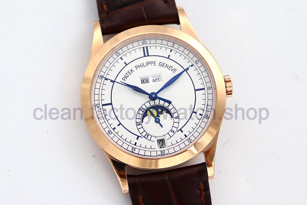 GR Factory Patek Philippe Annual Calendar 5396R-001 38mm Yellow Gold Leather Strap Silver Dial 1 be426887 cc81 4d43 8fd5 8a552772d782 Clean Factory Watch
