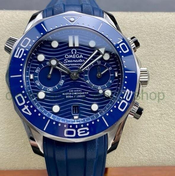 N1 Factory Omega Seamaster Diver 300M Co-Axial Chronometer Chronograph 210.30.44.51.03.001 44mm Steel Blue Rubber Strap Blue Dial 1 be45cd73 0a35 4440 8a07 c4c650b34a09 Clean Factory Watch