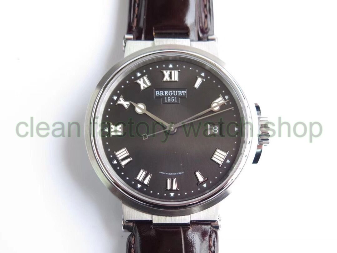 V9 Factory Breguet Marine 40mm White Gold Leather Strap Wave Pattern Black Dial 1 beaa3a15 75ed 4bcb a890 a11962c14f25 Clean Factory Watch