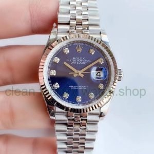 EW Factory Rolex Datejust 36 126234-0037 36mm White Gold&904L Blue Diamond Dial 20 bf550a8c 3ae0 4914 8990 9996d8cac84a Clean Factory Watch
