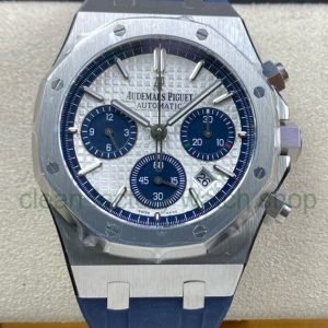 BF Factory Audemars Piguet Royal Oak Chronograph 26326ST.OO.D027CA.01 41mm Steel Rubber Strap Blue Eye Silver Dial 8 c0467a5a dc9e 4e05 afe0 9e70369d4841 Clean Factory Watch
