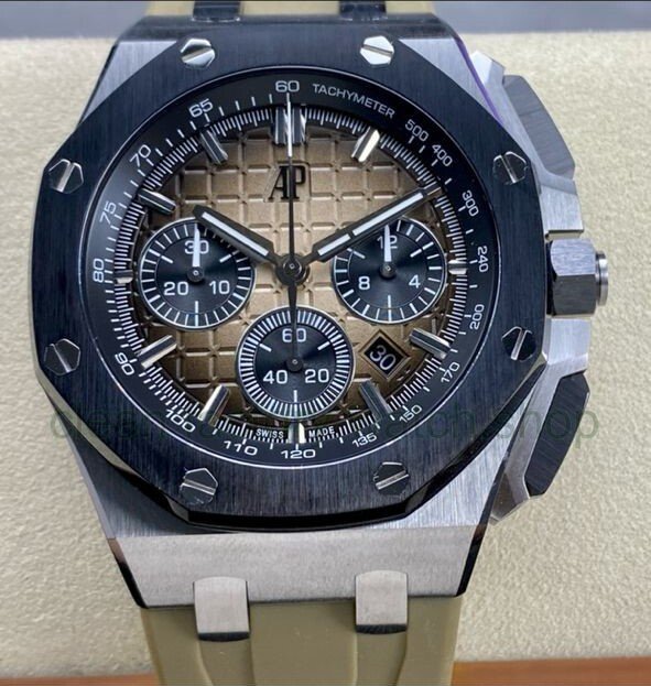 APF Factory Audemars Piguet Royal Oak Offshore Chronograph 26420SO.OO.A600CA.01 43mm Steel Rubber Strap Brown Dial 1 c46c353e e8bc 458e bff5 6cc47b33df99 Clean Factory Watch