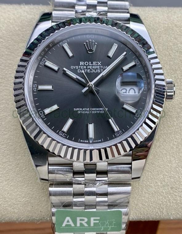 ARF Factory Rolex Datejust 41 126334-0014 41mm White Gold&904L Grey Dial Jubilee 1 c4abbefa 3b58 4f83 90a0 72a9f6447682 Clean Factory Watch