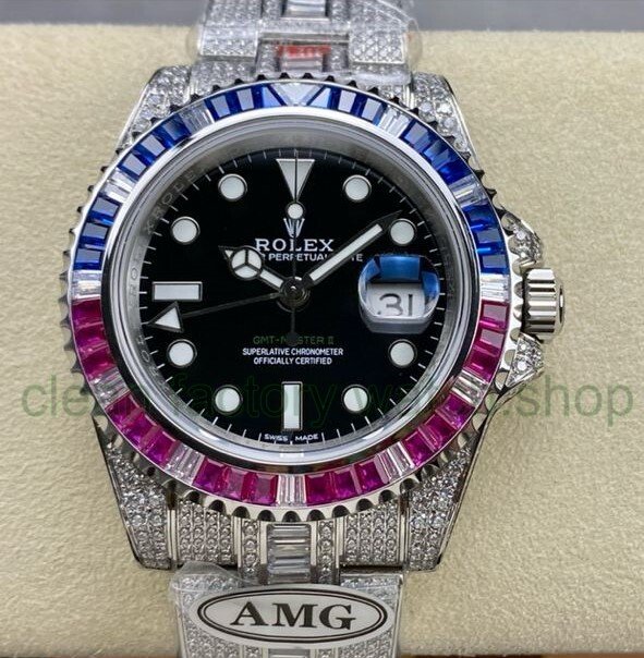 AMG Factory Rolex GMT-Master II 116769TBR-74779BR 40mm Blue&Red Diamond Bezel Full 904L Black Dial 1 c89274e7 f4a2 44e9 a075 b441dbccbdad Clean Factory Watch