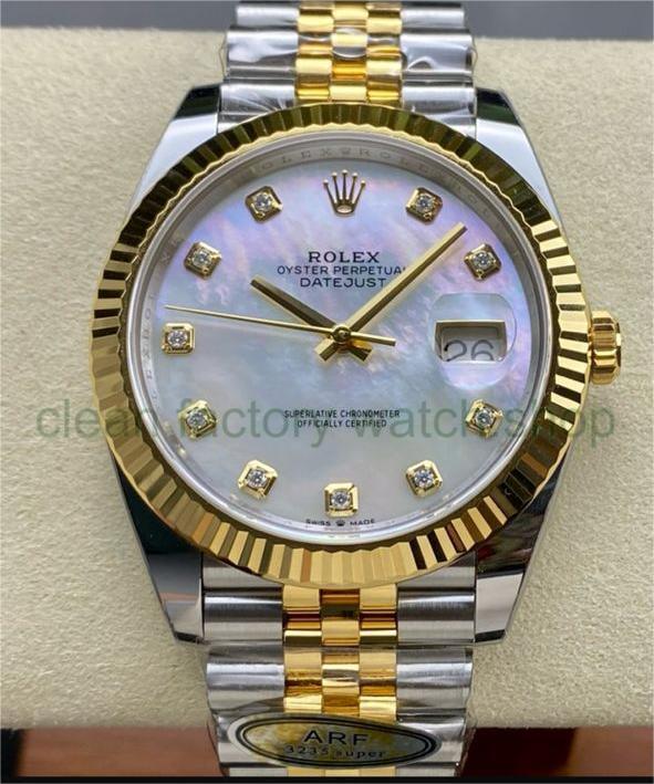 ARF Factory Rolex Datejust 41 126333-0018 41mm Half Yellow Gold Mother Of Pearl Diamond Dial Jubilee 1 ca0572f9 379b 4c80 afdf 2f6cf7cb3eb3 Clean Factory Watch