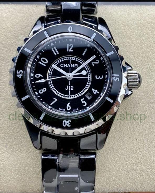 TW Factory Chanel Quartz J12 H0682 33mm Full Black Ceramic Arabic Numerals Black Dial 1 cd39be76 abd4 4780 b4ad c8b0acb5438f Clean Factory Watch