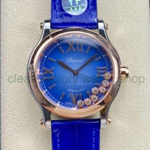 YF Factory Chopard Happy Sport 278578-6003 36mm Steel Leather Strap Roman Numerals Blue Dial 11 d775ac42 0225 4a4a a171 81e4b0294a29 Clean Factory Watch