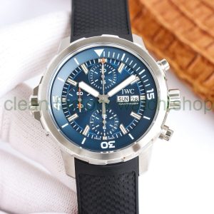 N1 Factory IWC Aquatimer Chronograph IW376805 44mm Steel Rubber Strap Blue Dial 4 dafb55c9 2669 4047 98ed f8d7aabe1465 Clean Factory Watch