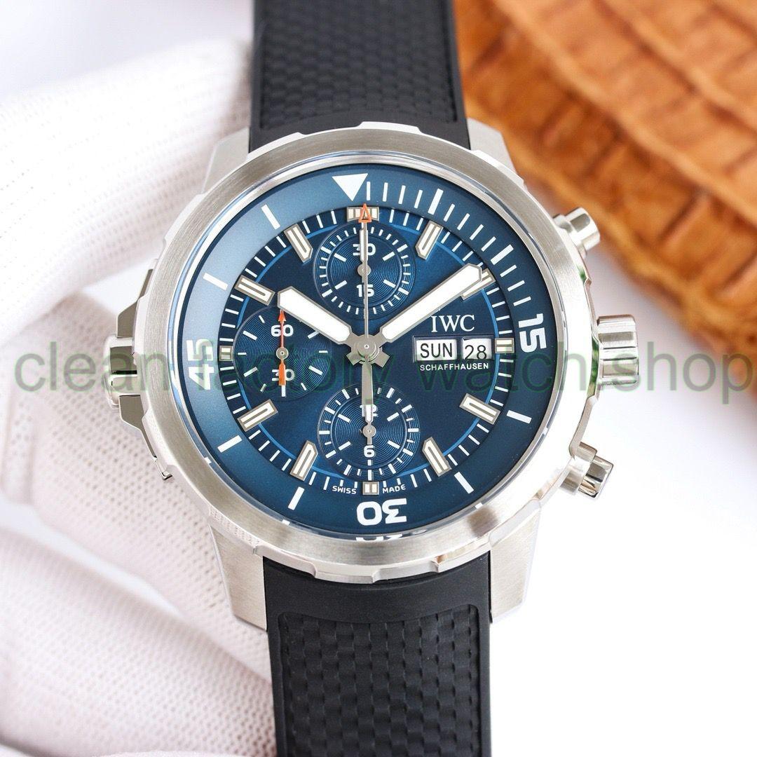 N1 Factory IWC Aquatimer Chronograph IW376805 44mm Steel Rubber Strap Blue Dial 1 dafb55c9 2669 4047 98ed f8d7aabe1465 Clean Factory Watch
