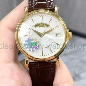 ZF Factory Patek Philippe Calatrava 5153J-001 38mm Yellow Gold Leather Strap Silver Dial 10 ddc18952 30b5 49d3 86bb 85daee25e1d6 Clean Factory Watch