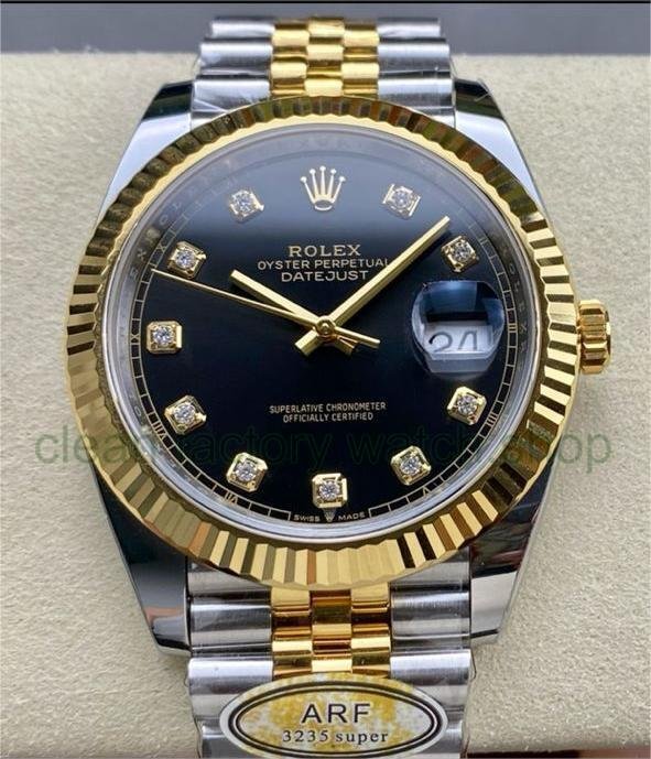 ARF Factory Rolex Datejust 41 126333-0006 41mm Half Yellow Gold Black Diamond Dial Jubilee 1 eb931c18 e15d 41a8 a750 b6c7683b3c26 Clean Factory Watch