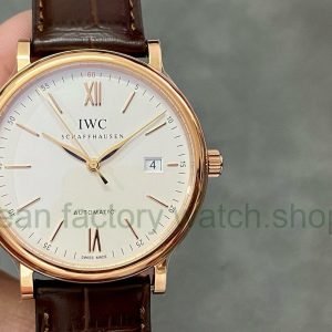 V7 Factory IWC Portofino Automatic IW356302 40mm Rose Gold Leather Strap Roman Numerals White Dial 16 edb81e74 bfec 4e9c 8db9 d035940b8a65 Clean Factory Watch