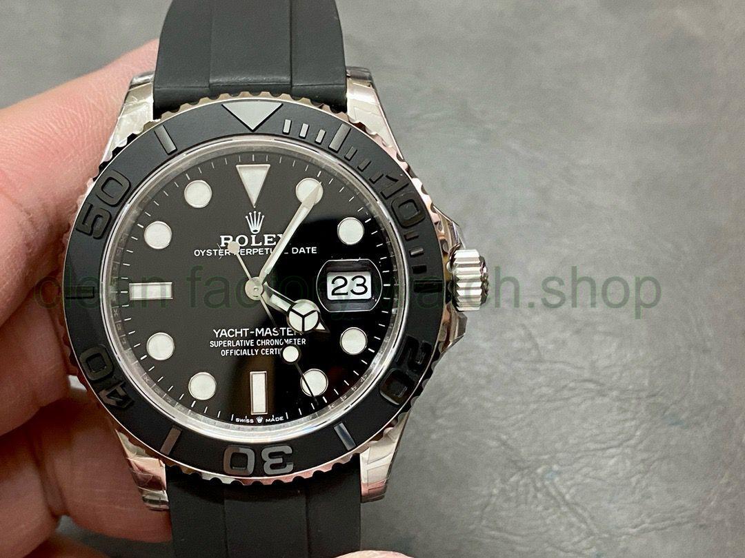 VS Factory Rolex Yacht-Master 42 226659 42mm ‘Counterweight Version’ White Gold Rubber Strap Black Dial 1 ee208c69 b0e1 4f14 9b5f 69fb162c4b3f Clean Factory Watch