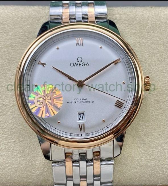 GT Factory Omega De Ville Prestige 434.20.40.20.02.001 40mm Half Rose Gold Steel,Rose Gold Point&Roman Number White Dial 1 ef102a21 b5c6 4553 939b df2322cdcc4e Clean Factory Watch
