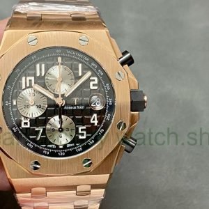 APF Factory Audemars Piguet Royal Oak Offshore Chronograph 26470OR.OO.1000OR.02 42mm Full Rose Gold Black Dial 14 f00ac334 53a9 4fa7 b7ca b8e3567c9adf Clean Factory Watch