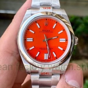 EW Factory Rolex Oyster Perpetual 41 124300-0007 41mm Full 904L Red Dial