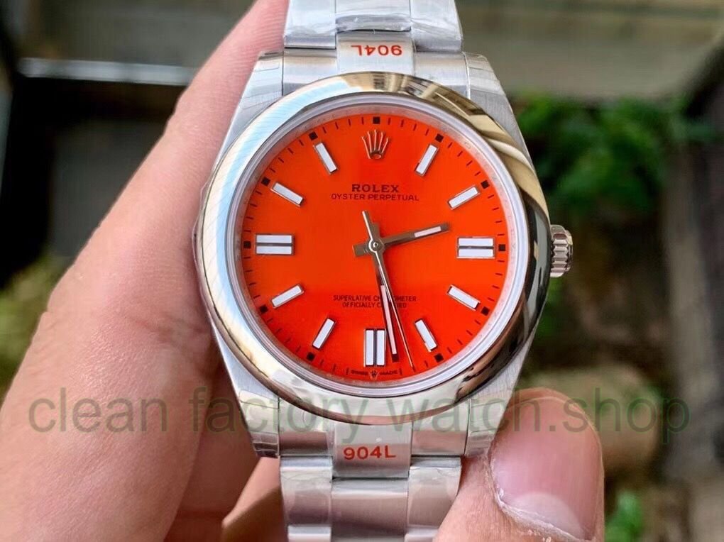 EW Factory Rolex Oyster Perpetual 41 124300-0007 41mm Full 904L Red Dial 1 f37db432 48f6 456b ad5c 3338ea2c6bfc Clean Factory Watch