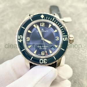 ZF Factory Blancpain Fifty Fathoms 5015-12B40-O52B 45mm Titanium Textile Strap Arabic Numerals Blue Dial 8 f456d961 2cba 49d1 a603 949d4ec6b433 Clean Factory Watch