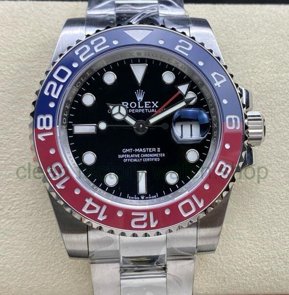 OW Factory Rolex Pepsi GMT-Master II 126710BLRO-0002 40mm Full Steel Black Dial 1 f71bb154 2dab 4497 8af1 edca2addc125 Clean Factory Watch