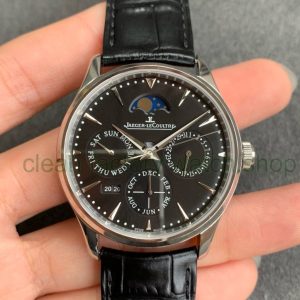 V9 Factory Jaeger-LeCoultre Master Ultra Thin Perpetual Q1308470 39mm Steel Leather Strap Black Dial 3 f90416e7 6009 432b 8dcc 5f6fa994c5a1 Clean Factory Watch