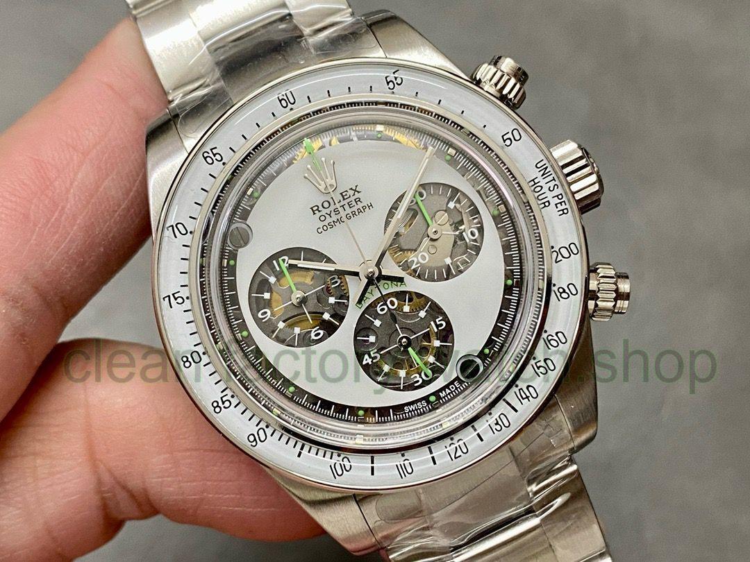 AMG Factory Rolex Daytona Panda Limited Edition 40mm Full Steel White Hollow Dial 3 fa9117b6 3b22 4a80 881f 705885bbada1 Clean Factory Watch