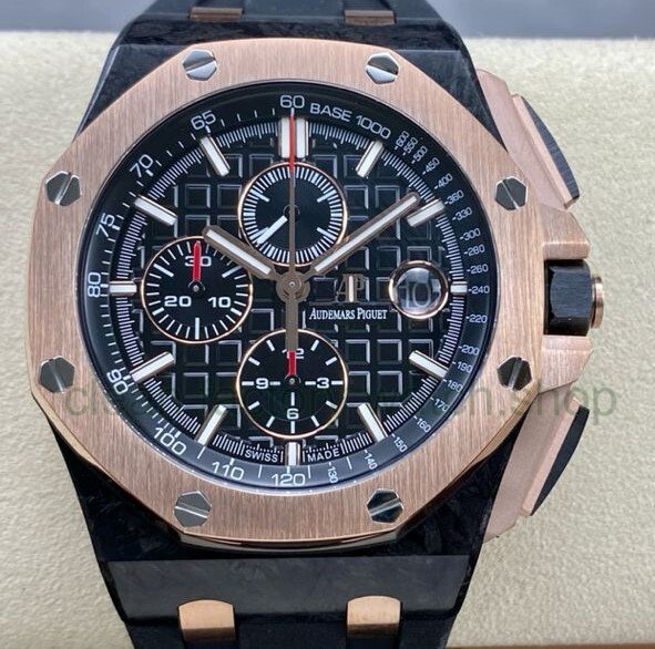 APF Factory Audemars Piguet Royal Oak Offshore Chronograph 26406FR.OO.A002CA.01 44mm Carbon Fiber Rubber Strap Black Dial 1 fac80ad9 f3e8 44c7 8e64 23b3db424661 Clean Factory Watch