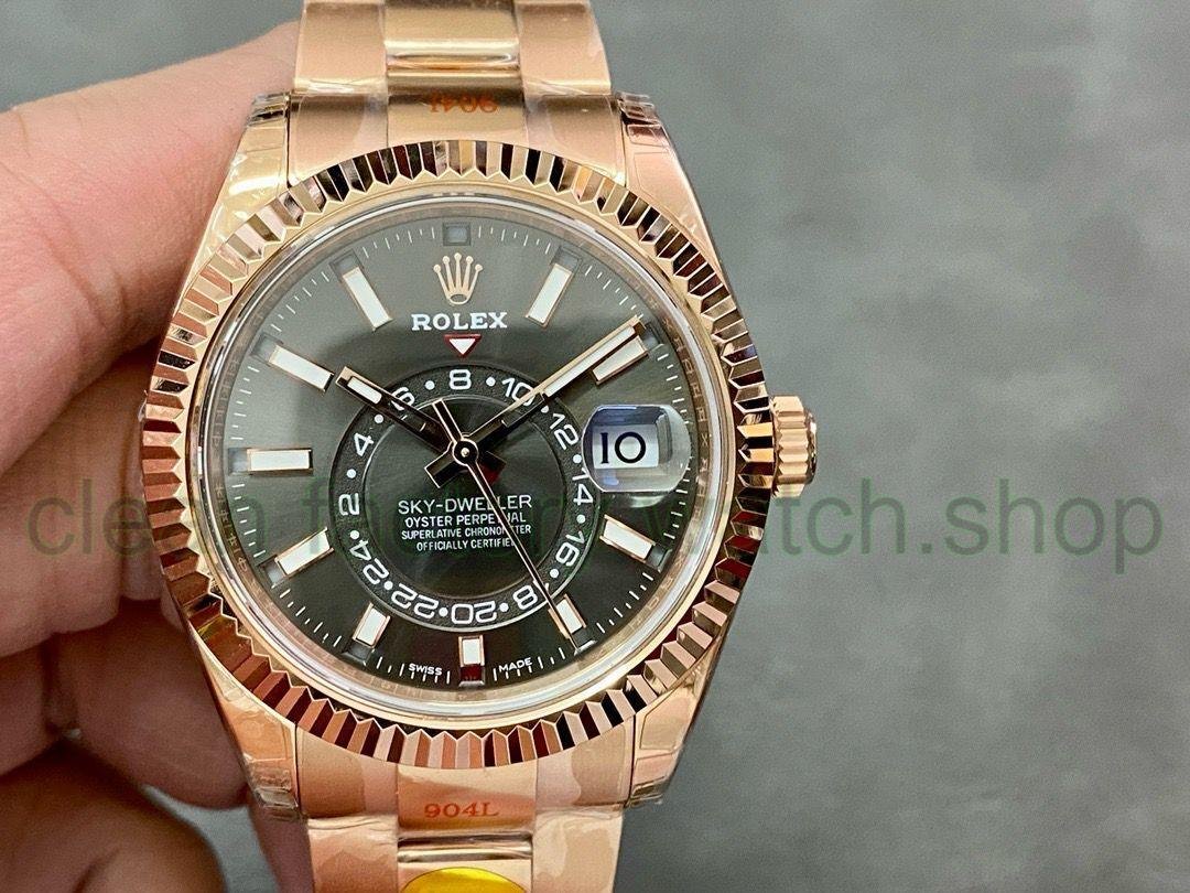 Noob Factory Rolex Sky-Dweller 336235 42mm Full Rose Gold Grey Dial 1 fc56f9fd 0bc6 49bf ae5b 9e6a2121a12a Clean Factory Watch