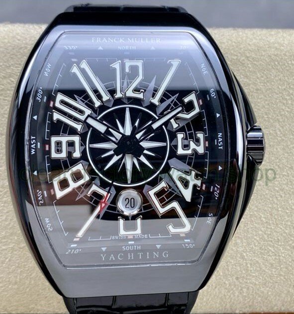T+plus Factory Franck Muller V45 Yacht Limited Edition 45mm Black Ceramic Rubber Strap White Arabic Numerals Black Dial 1 fd264c4f c74d 4977 a4ab ca10cc569176 Clean Factory Watch