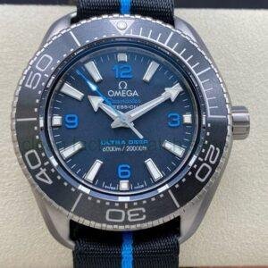 SBF Factory Omega Seamaster Ultra Deep 6000M 215.92.46.21.01.001 45.5mm Titanium Textile Strap Black Dial