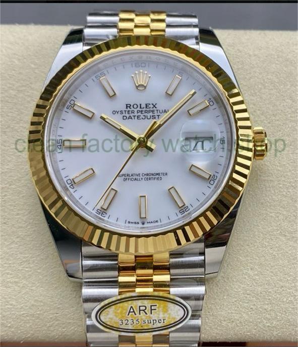 ARF Factory Rolex Datejust 41 126333-0016 41mm Half Yellow Gold White Dial Jubilee 1 ffda4fb1 bbea 4895 8b55 89ac15371a1e Clean Factory Watch
