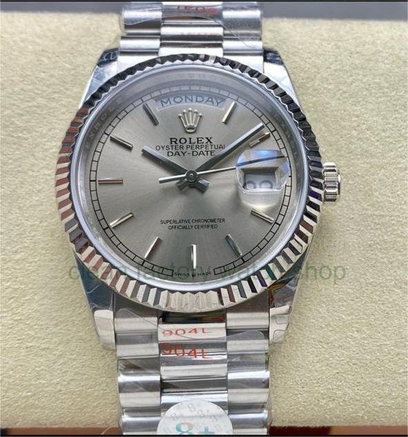 8+ Factory ‘Counterweight’ Rolex Day-Date 128236-0001 36mm Full Platinum Silver Dial 1 8+ Factory ‘Counterweight’ Rolex Day-Date 128236-0001 36mm Full Platinum Silver Dial