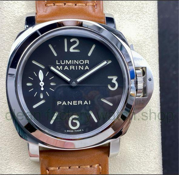 HW Factory Panerai Luminor Marina PAM 00111 44mm Steel Leather Strap Arabic Numerals Black Dial 1 0b94139a 1480 44b5 8174 712b53ceedd3 Clean Factory Watch