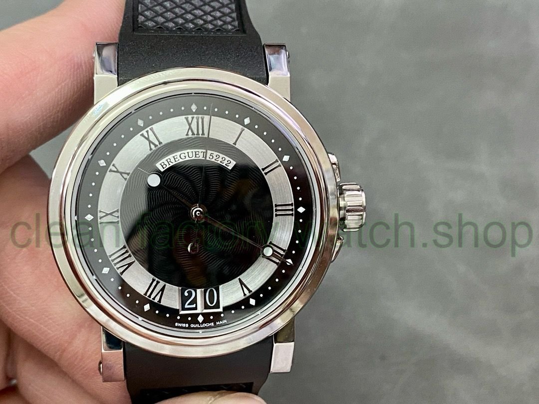 HG Factory Breguet Marine 5817ST/92/5V8 39mm Steel Rubber Strap Black Dial 1 0e389ab1 5ac5 4bb1 beac c540ed58f52b Clean Factory Watch