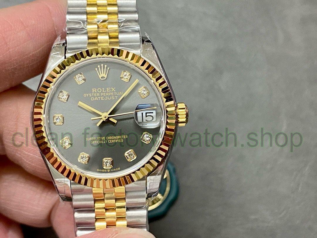 GS Factory Rolex Datejust 278273-0022 31MM Half Gold Diamond Mop Grey Dial Jubilee 1 187a24a5 bc5f 4698 802c d1515b95f2d0 Clean Factory Watch