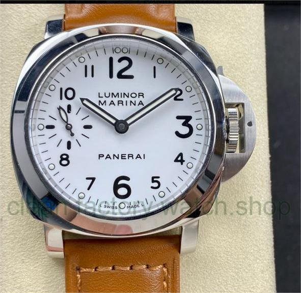 HW Factory Panerai Luminor Marina PAM 00113 44mm Steel Leather Strap Arabic Numerals White Dial 1 18fc135a 8ccf 4d02 bf13 e6672e9d6089 Clean Factory Watch