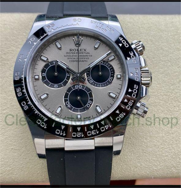 VS Factory Rolex Daytona 116519LN-0027 40MM White Gold Rubber Strap Black Eye Grey Dial 1 1c7044f4 2d7c 4fa3 8199 fd997a7573a0 Clean Factory Watch