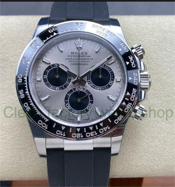 VS Factory Rolex Daytona 126519LN-0006 40MM White Gold Rubber Strap Black Eye Grey Dial 1 1d4dab3e f1cf 4f24 a8a0 bf8ea5066cc0 Clean Factory Watch