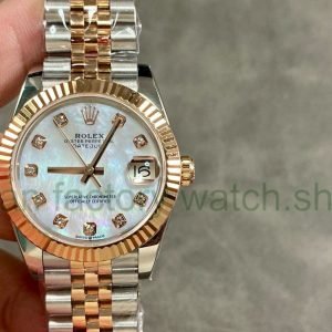 A+ Factory Rolex Datejust 278271-0026 31mm Half Rose Gold Diamond Mop Mother Of Pearl Dial Jubilee 4 2b617cdc eb26 4349 8aec 0857a320c929 Clean Factory Watch