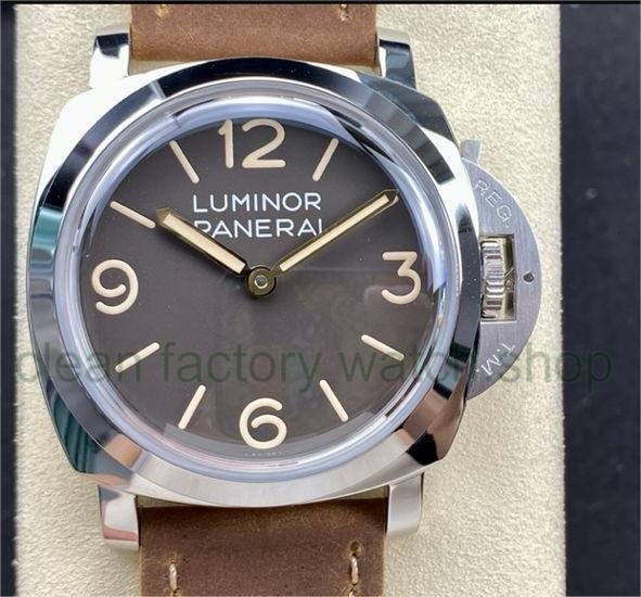 HW Factory Panerai Luminor 1950 PAM663 47mm Steel Leather Strap Arabic Numerals Brown Dial 1 3d5608fe 6214 40a4 b0c1 3286d119dcfb Clean Factory Watch