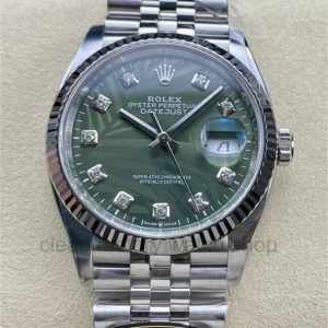 Clean Factory Rolex Datejust 126234-0055 36MM Full 904L Diamond Olive Green Palm Motif Dial Jubilee 10 53265d11 f1a9 490f be3b f84dc4929d8d Clean Factory Watch