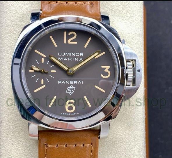 HW Factory Panerai Luminor Marina PAM 00632 44mm Steel Leather Strap Arabic Numerals Brown Dial 1 5a834a8f a39e 4526 a5a2 74978a92314f Clean Factory Watch