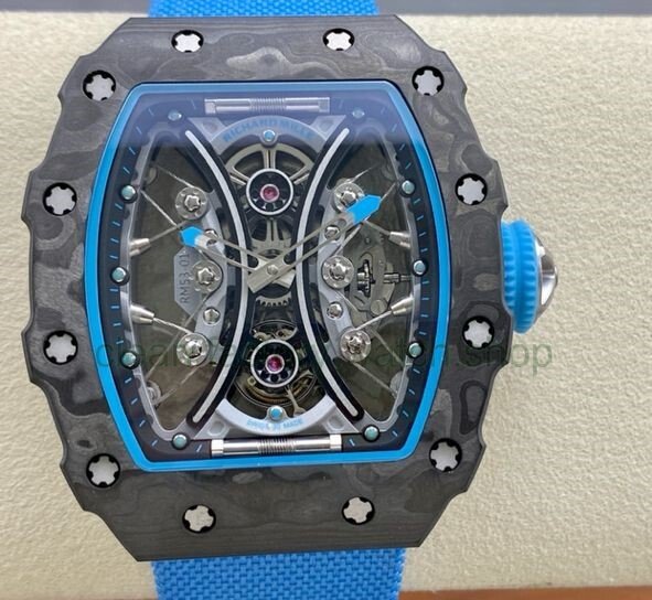 YS Factory Richard Mille RM 53-01 43mm Carbon Fiber Canvas Rubber Strap Skeletonized Black Dial 1 6a59dcd9 d995 4e38 83d5 789aeff3cdf3 Clean Factory Watch